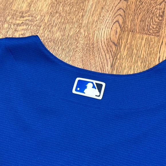 Majestic Toronto Blue Jays 2015 2016 Blue Coolbase MLB Jersey Mens 2XL - Picture 10 of 14